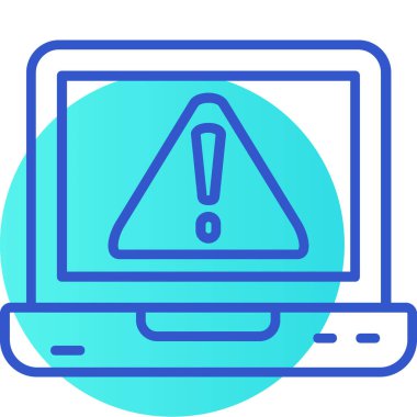 Dolu - ana hat biçiminde bilgisayar hata simgesi uyarısı