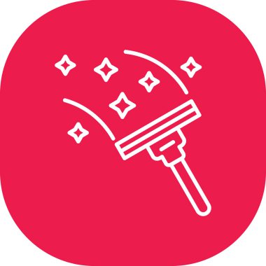 Bir fırça simgesinin vektör illüstrasyonu