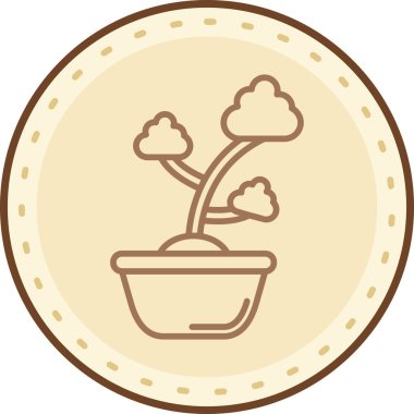 Bitki. Web simgesi basit illüstrasyon