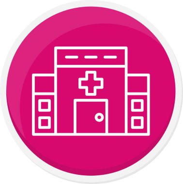 Hastane simgesinin vektör illüstrasyonu