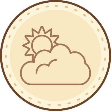 Bulut. Web simgesi basit illüstrasyon