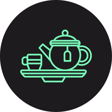 Eşsiz çay fincanı vektör simgesi