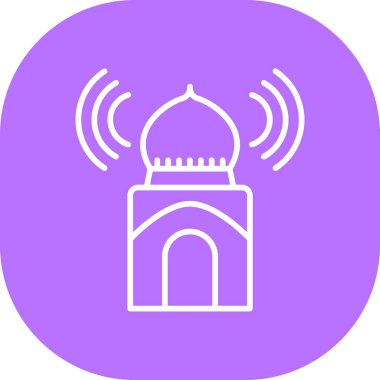 Cami. Web simgesi basit illüstrasyon