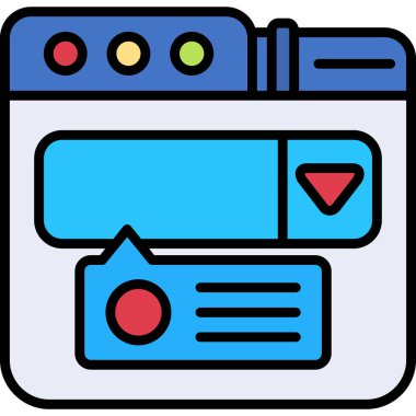 tarayıcı simgesi vektör illüstrasyonu