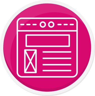 tarayıcı simgesi vektör illüstrasyonu