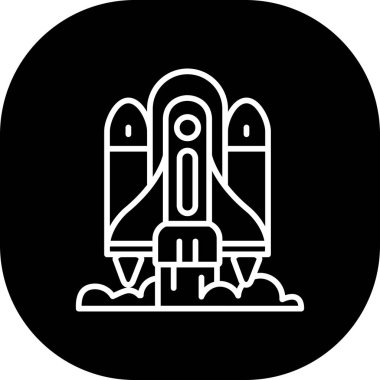 Roket. Web simgesi basit tasarım