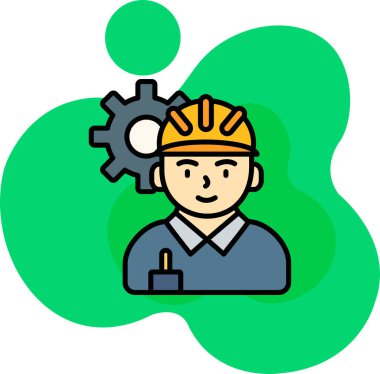 Mühendis simgesi vektör çizimi