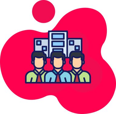 konferans ikonu vektör illüstrasyonu, çevrimiçi eğitim kavramı