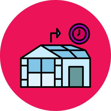 Bina. Web simgesi basit illüstrasyon