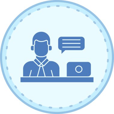 Çağrı merkezi. Web simgesi basit illüstrasyon