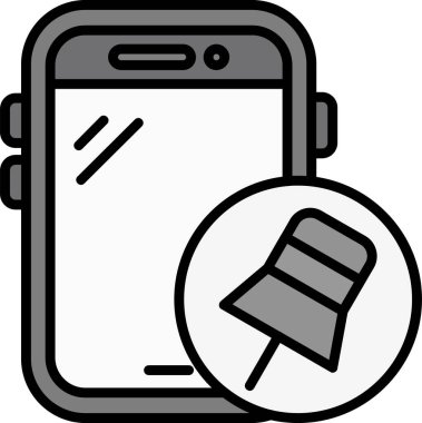 cep telefonu ikonu vektör illüstrasyonu