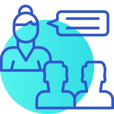 Dizüstü bilgisayarı olan birinin vektör çizimi