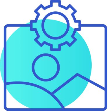 Teçhizat Web simgesi basit illüstrasyon