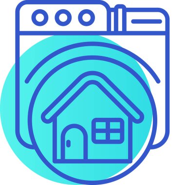 Ev ev simgesini, vektör çizim