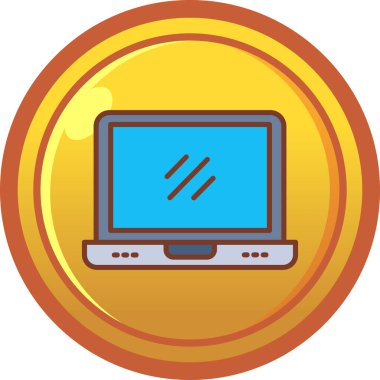 dizüstü bilgisayar simgesi. vektör illüstrasyonu