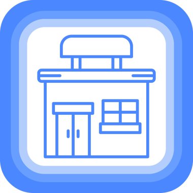 Mağaza. Web simgesi basit illüstrasyon