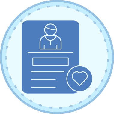 Bir kalp simgesinin vektör illüstrasyonu