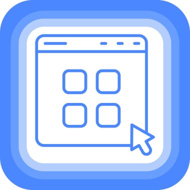 Web simgesi, tasarımın vektör illüstrasyonu