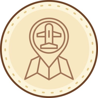 Rozet simgesi, vektör illüstrasyonu