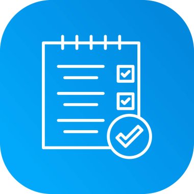 arkaplanda basit bir şekilde izole edilmiş liste simgesi. simgeyi kontrol et