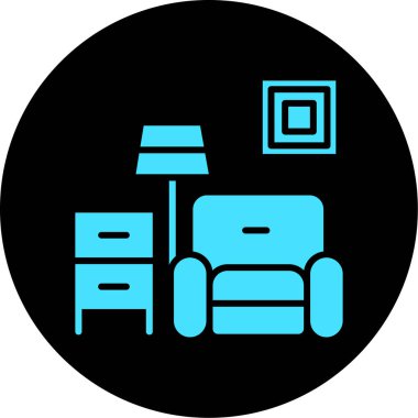 Mobilya simgesinin vektör illüstrasyonu