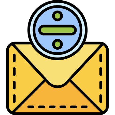 Zarf posta simgesi. özet posta zarfı vektör rengi düz izole