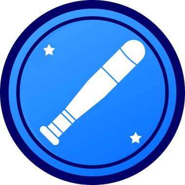 Mavi bir kalemin vektör illüstrasyonu