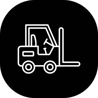 İnşaat kamyonu simgesi, vektör illüstrasyonu