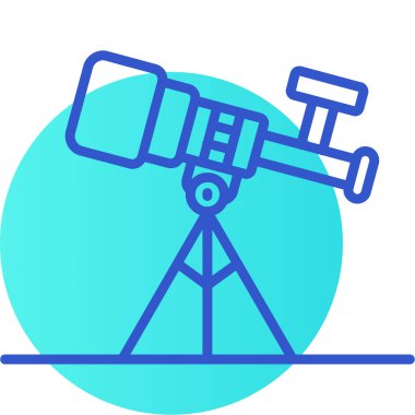 teleskop simgesi vektör illüstrasyonu