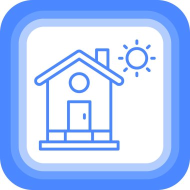 Ev. Web simgesi basit illüstrasyon