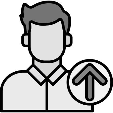 El simgesi ve taslak biçimi olan iş adamı