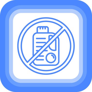 Dumansız ikonun vektör illüstrasyonu