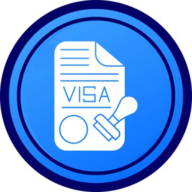 vize pulu vektör simgesi modern basit vektör illüstrasyonu