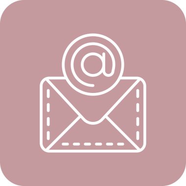 E-posta. Web simgesi basit illüstrasyon