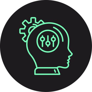 Soyut arkaplanda beyin simgesi izole edildi