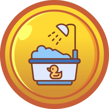 Mobil ve web tasarımı için banyo vektörü simgesi modern basit vektör çizimi