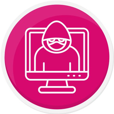 siber saldırı simgesi, vektör illüstrasyonu