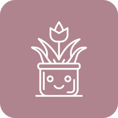 Çiçek. Web simgesi basit illüstrasyon