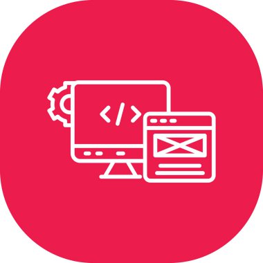 Web tasarım simgesi, vektör illüstrasyonu