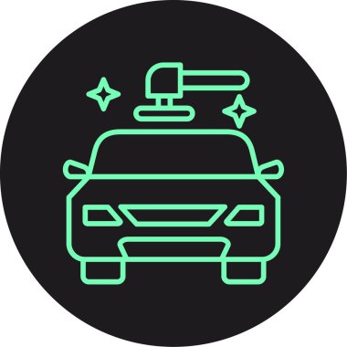 araba simgesi, vektör illüstrasyonu