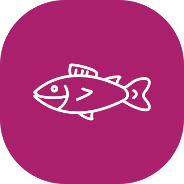 balık simgesi vektör illüstrasyonu