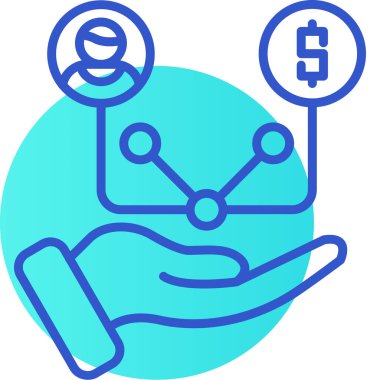 iş finans yönetimi simgesi ana hatlar biçiminde