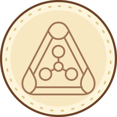 Bir piramidin bir simgesinin vektör çizimi