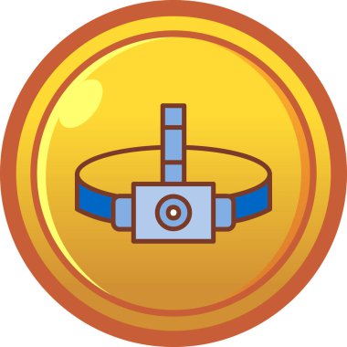 Yuvarlak bir simgenin vektör simgesi