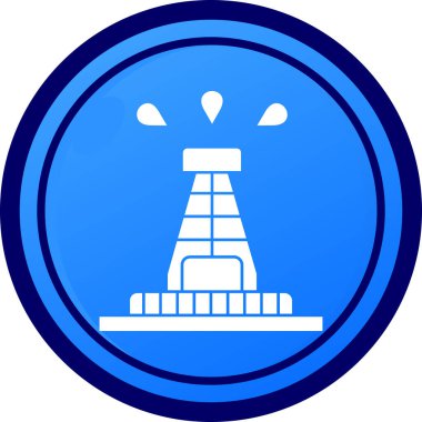 Deniz feneri simgesi mavi vektör