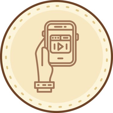 Akıllı telefon simgesinin vektör illüstrasyonu