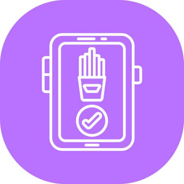 Dokunmatik modern simgenin vektör illüstrasyonu