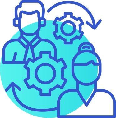 Müşteri desteği modern simgesi, vektör illüstrasyonu