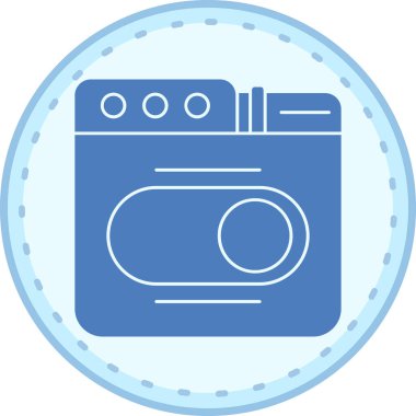 Çamaşır makinesi. Basit resimleme