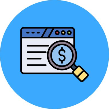 Arama simgesi vektör illüstrasyonu